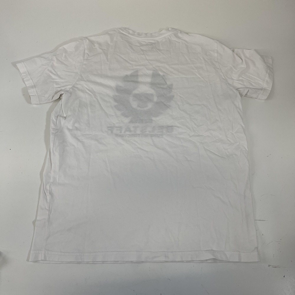 Belstaff Shirt Mens XL White Pure Motorcycle Logo Graphic Crewneck  Tee - Picture 9 of 9